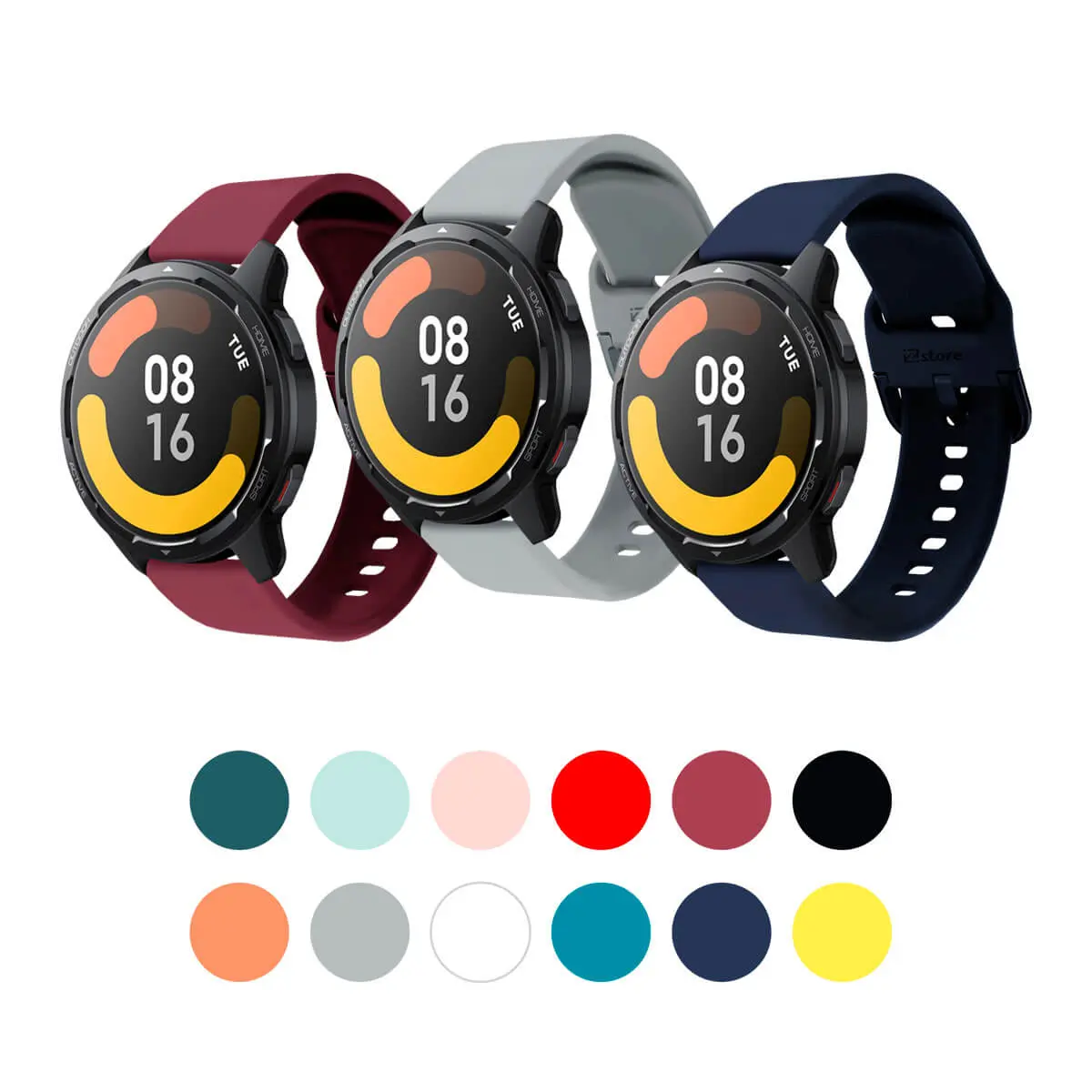 Correa para el Xiaomi Watch S1 Active / Watch Color 2 46mm, de Silicona  Texturizada y Ajustable - coral - Spain